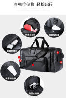 Bolsa de viaje, viaje de viaje de negocios de gran capacidad, mochila de mensajero portátil de hombro, impermeable de cuero. - details 12