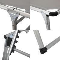 Tumbona plegable de aluminio sin sombrilla, Azul - details 27