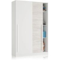 Armario 2 Puertas Correderas, 200x120x50 (AltoxAnchoxFondo - en cm), Color Blanco Artik y Blanco Velho - details 0