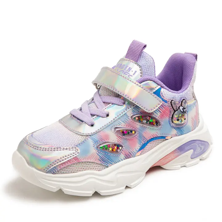 Zapatillas de Tenis Transpirables Ligeras para Niños Zapatos de Gimnasio Antideslizantes para Niñas - 1