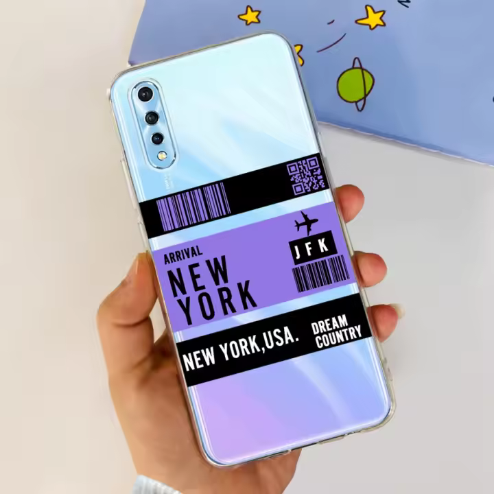 Funda trasera con patrón de gato para Vivo Y7s, carcasa de silicona transparente de TPU suave a la moda para niños, fundas para Vivo Y7s V1913A V1913T - 1