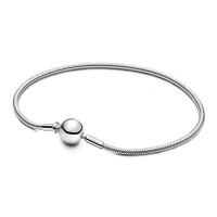 Pulsera Simple de corazón de amor de circón de Plata, fabricación de cuentas DIY, compatible con pulseras Pandora originales, regalo de joyería fina - details 3