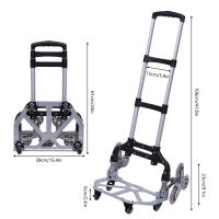 Escalador de escaleras para camión, carro plegable negro, altura ajustable con cuerda elástica y 10 ruedas, bolsa impermeable extraíble - details 3