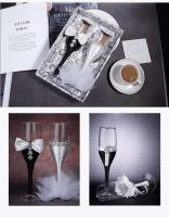 Copas de champán estilo chino, regalo, emparejamiento de vino, pareja, copa de boda, suministros para fiesta, 1 par - details 7