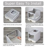 Caja de Arena Plegable para Gatos Tapa superior, Inodoro Completo, Bandeja de Arena para Gatos Medianos Hecho en China, Material de Plástico - details 7