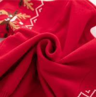 Suéter de invierno auténtico para niños y niñas, doble ciervo trenzado rojo, decoración navideña, estilo informal, cuello redondo, manga larga, nuevo - details 6