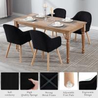 Silla de Comedor Estilo Vintage Juego de 1, Silla Cocina, Silla Nordica con Respaldo y Reposabrazos, Tela Pana, Estructura de Madera, Sillas para Tocador, Escritorio, Crema, EZS26cm-1 - details 40