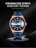 Reloj de Cuarzo CURREN 8403 Reloj de Tira de Acero con Calendario Estilo de Negocios y Ocio para Hombres Reloj de Pulsera de Cuero Automático - details 1