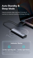 Baseus Caja de Almacenamiento NVMe M2 SSD Adaptador Externo de Metal de 8TB con Protocolo SATA y USB Tipo C Ideal para Laptops - details 9