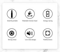 Epilador Eléctrico Sin Dolor 4 en 1 Depilador Facial para Áreas Sensibles con Forma de Labial - details 3