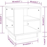 Mesa de Centro auxiliar Consola Lateral de Salón Sofá Muebles de Madera Sonoma 40x40x43 cm - details 9