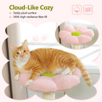 PAWZ-Pequeño árbol para gatos, torre linda con postes rascadores de sisal para gatos pequeños, hamaca grande para gatos - details 11