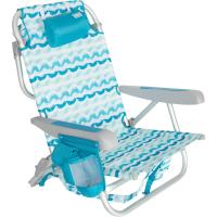 playa plegable y reclinable 5 posiciones, Silla portátil plegable 55x67,5x86cm, Incluye cojín, 1 bolsillo, 1 bolsa con cremallera y topes antivuelco, Sillas de playa - details 46