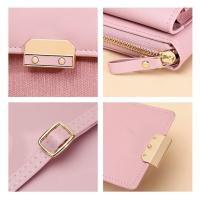 Bolsos de mensajero de cuero Pu de lujo para mujer, bolsos de hombro de salida, billetera para teléfono, bolsos cruzados pequeños sólidos con correa larga, nuevo - details 3
