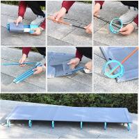 Outdoor Camping Cot Portable Folding Cot Bed Ultralight Aluminum Alloy Travel Cot Sleeping Tent Bed for Hiking Backpacking - details 2