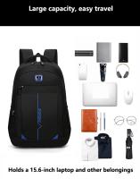 Mochila impermeable para hombre, bolsa de trabajo para ordenador portátil de 15,6 pulgadas, mochila de negocios para colegio uni - details 8