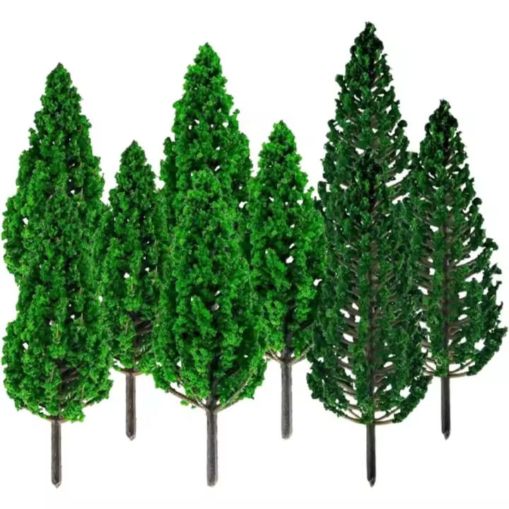 24 Piezas Árboles del Paisaje Miniaturas Modelos de Árboles para Modelismo Ideal para DIY - 1