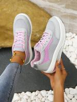 Zapatillas Deportivas Casuales Nuevas Otoño 2023 para Mujer Moda Transpirable Malla Zapatos Planos con Plataforma Zapatos Vulcanizados - details 9