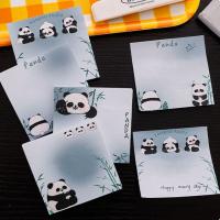 10 Uds. Notas adhesivas autoadhesivas de dibujos animados escritura suave estilo Ins libretas de Panda suministros escolares cuadernos de notas cuadrados - details 2