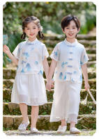 Hanfu Primavera/Verano Estilo infantil Cultura tradicional china Étnico Tang Niños Elegantes Niñas Guzheng Danza Actuación - details 3