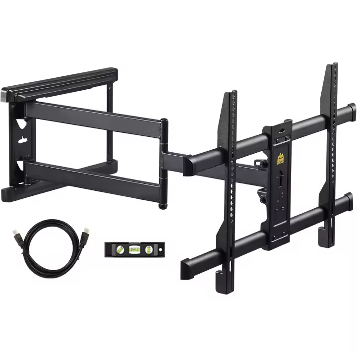 Soporte de Pared para TV de Largo Alcance, Giratorio inclinable, con Brazo de 765mm para instalación en,se Adapta TV de 37-70 Pulgadas,VESA 600x400mm,soporta 45kg - 1