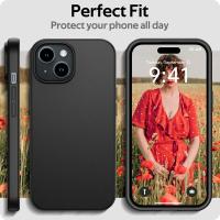 Funda suave de silicona mate de lujo para iPhone 17 Air 16 15 14 Plus 13 12 Mini 11 Pro Max XR cubierta negra sólida ultrafina - details 1