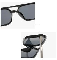 Gafas De Sol cuadradas con montura pequeña para mujer, gafas De Sol De lujo a la moda De diseñador De marca para mujer, gafas De Sol Vintage huecas De leopardo azul - details 18