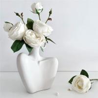 Florero de cerámica con forma de cuerpo femenino, florero pequeño minimalista de cerámica, estatua de cuerpo blanco para decoración del hogar - details 5