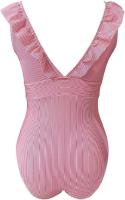 Traje de baño de una pieza para mujer, ropa de baño brasileña, con push-up, talla grande con cu - details 10