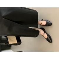 Tacón grueso negro Mary Jane zapatos zapatos de las mujeres nuevo simple y versátil boca ligera correa de metal de una palabra zapatos individuales - details 12