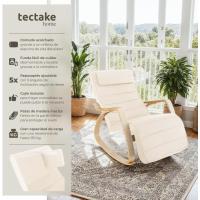 Silla Mecedora Ergonómica, Reposapiés Ajustable en 5 Posiciones, Cojín Mullido con Cierre, Almohadillas Antideslizantes, Estructura Robusta, Sillon Lectura, Muebles de Salon - Gris Oscuro - details 10
