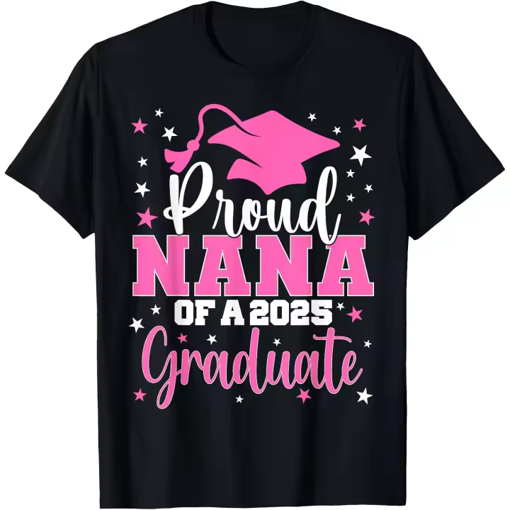 Orgullosa Nana de una clase de 2025 graduado senior graduación camiseta hombres camiseta - 1