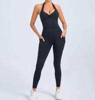 Monos de Yoga sin Costuras Ropa Deportiva Ajustada para Mujeres Leggings de Gimnasio con Bolsillo sin Espalda - details 11