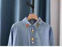 Blusas Bordadas de Flor Moda Coreana para Mujeres Primavera Camisa de Jeans de Diseñador - details 33