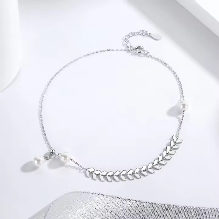 Tobilleras de Perla Pura para Mujeres Diseño Versátil, Elegante y Adelgazante - 1