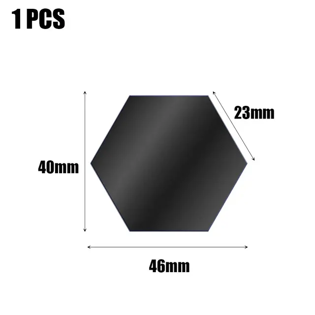 Pegatina de pared hexagonal colorida 3D, espejo decorativo de alta viscosidad para bricolaje, decoración del hogar y la sala de estar - 1