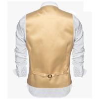 Chaleco de seda para hombre, 30 colores, liso, negro, azul, verde, rojo, Pik Gold Champain, chaleco ajustado de satén morado, Tops para hombre - details 55