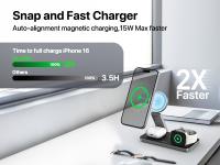 inalámbrico con mag-Safe, estación de Carga iPhone 3 en 1 para Apple Watch, Cargador inalámbrico inductivo Plegable para iPhone - details 12