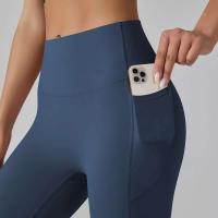 Hmidou-mallas de gimnasio con bolsillos para mujer, pantalones de Yoga, Fitness, cintura alta, Control de barriga, correr, entrenamiento - details 7