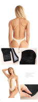 Bodysuit Invisible Para Mujer Shaper De Tanga Con Corset Plunge Padded Push up Sin Costuras Control Medio Material Poliéster Y Elástico - details 8