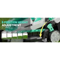 Litheli Cortacésped inalámbrico de 13 pulgadas, 5 alturas, cortacésped eléctrico de 20 V para jardín y patio, con motor sin escobillas, batería de 4,0 Ah y - details 2