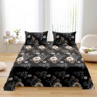 Sábana de Tela Suave de Temporada Toda Diseño Floral Plano 230x230cm Comodidad Tactile sin Funda de Almohada - details 11