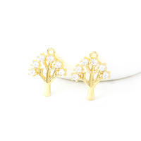 Colgantes de Árbol de Brasso Dorado de 18K Joyería Hazte de Diamantes Falsos y Circonio - details 4