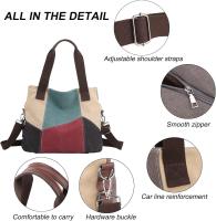 Bolso de Lona para Mujer, Bolso Informal, Bolso de Lona Retro, Bolso de Compras,  Informal, Retro - details 0