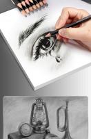 Lápices de boceto profesionales 14Pcs HB 2H 4H B 2B 3B 4B 5B 6B 7B 8B 10B 12B 14B para arte de graphito y pintura a mano estaciónes escolares - details 10