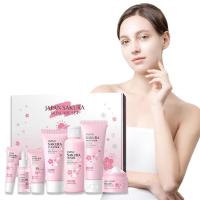 Conjunto de Cuidado de la Piel de Sakura 7/5 Piezas Suero Facial, Limpiador, Protector Solar, Crema de Ojos Regalo para Mujeres - details 1