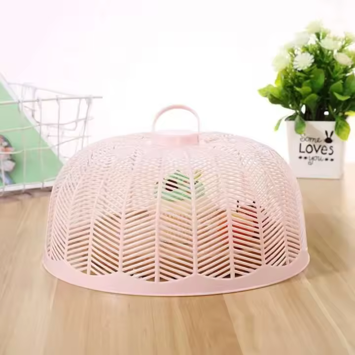 Herramientas de cocina de mesa de plástico circular a prueba de mosquitos, cubierta de malla para alimentos, picnic, fiesta de barbacoa, 1 pieza. - 1