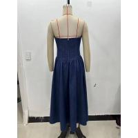 Vestido OUWU sin tirantes, primavera 2025, cintura alta, línea A, casual, cómodo, adelgazante y versátil con diseño de patchwork. - details 12