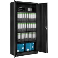 Armario Archivador Oficina en Acero, Armario Exterior e Interior con Cerradura, Armario Multiusos con 2 Puertas, 4 Estantes Ajustables y 5 Alturas, Fácil Montaje, 180x80x40 cm - Gris Claro - details 9