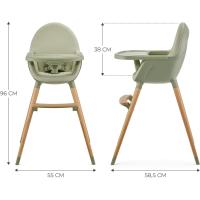 bebé 2 en 1, Silla Infantil, Trona portatil, Patas de Madera, Bandeja Ajustable, Fácil de limpiar, para niños, Beige - details 15